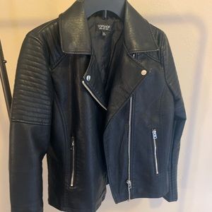 Top Shop Women’s Black Leather Jacket